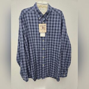 Columbia heavy long sleeved blue plaid flannel size large NWT